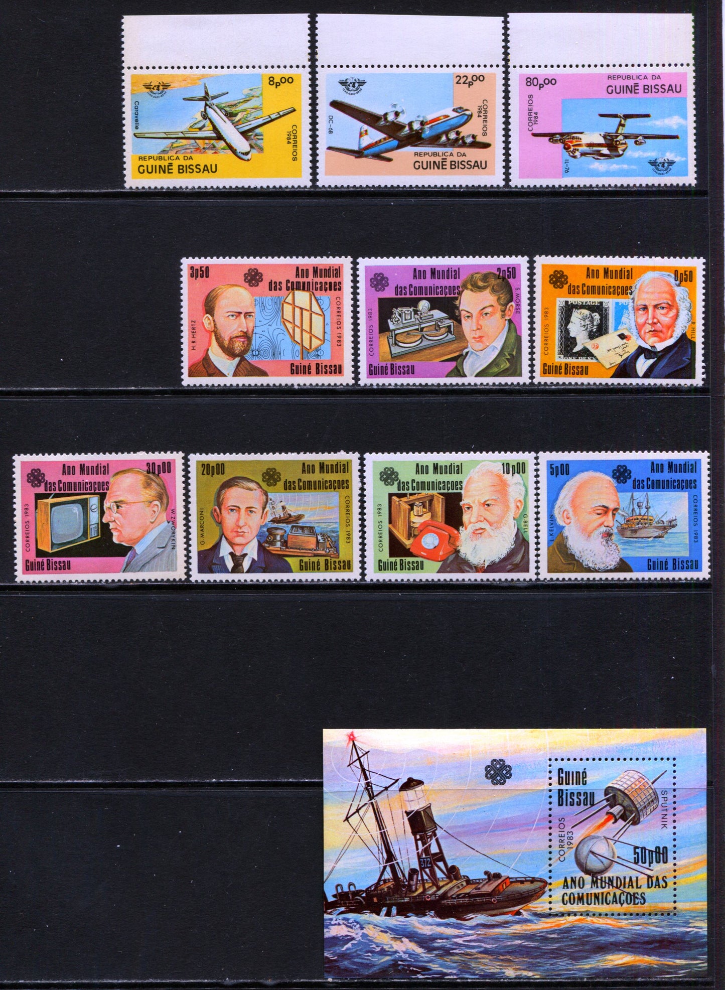 Lot 246 Guinea-Bissau SC#537/570 1983-1984 Commemoratives, A VFNH Range Of Singles & Souvenir Sheet, 2017 Scott Cat. $17.7 USD, Click on Listing to See ALL Pictures