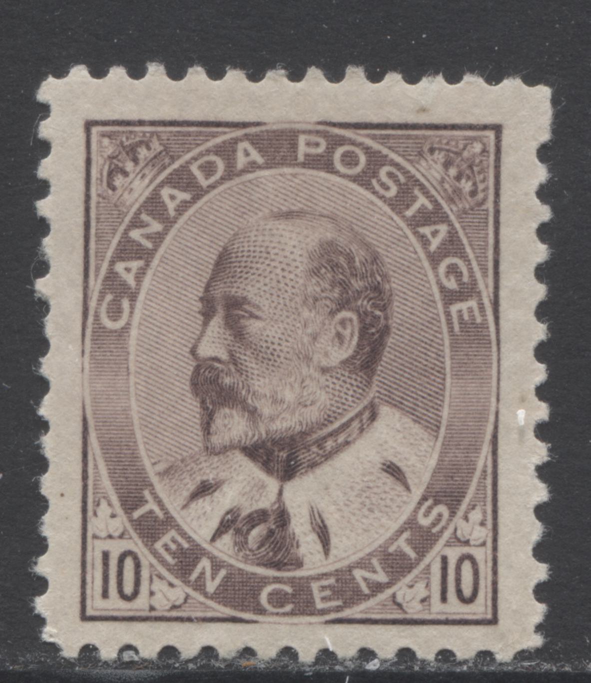 Lot 247 Canada #93 10c Brown Lilac King Edward VII, 1903-1908 King Edward VII Issue, A VFOG Single