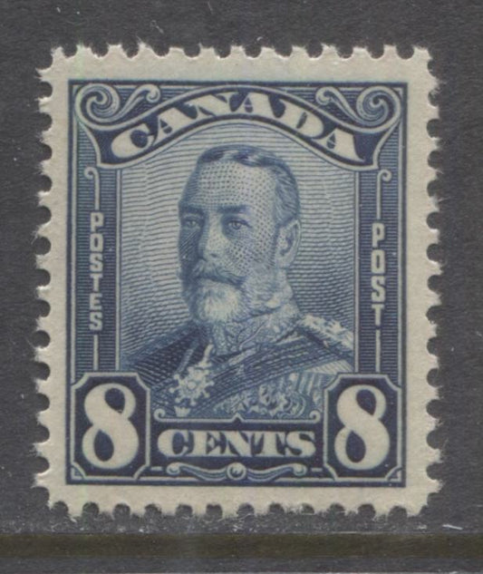 Lot 251 Canada #154 8c Blue King George V, 1928-1928 Scroll Issue, A VFNH Single