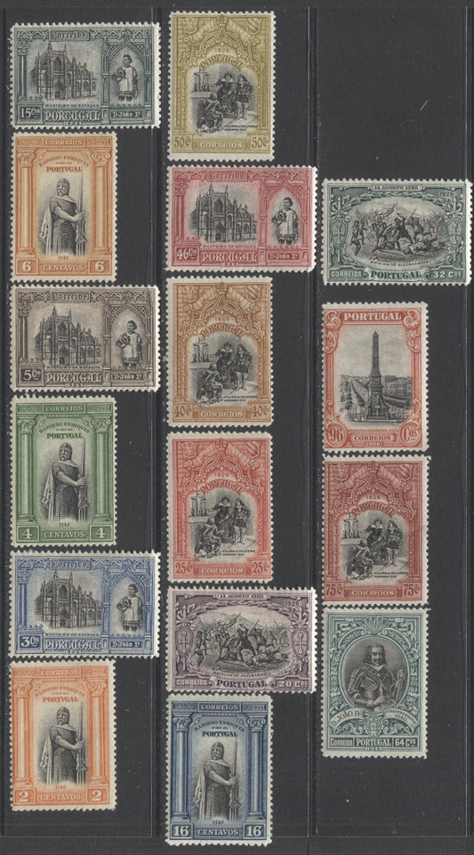 Lot 147 Portugal SC#377-386 1926 First Independence Issue, A Fine to VF OG Short Set to 96c, 2022 Scott Classic Cat $23.10 USD