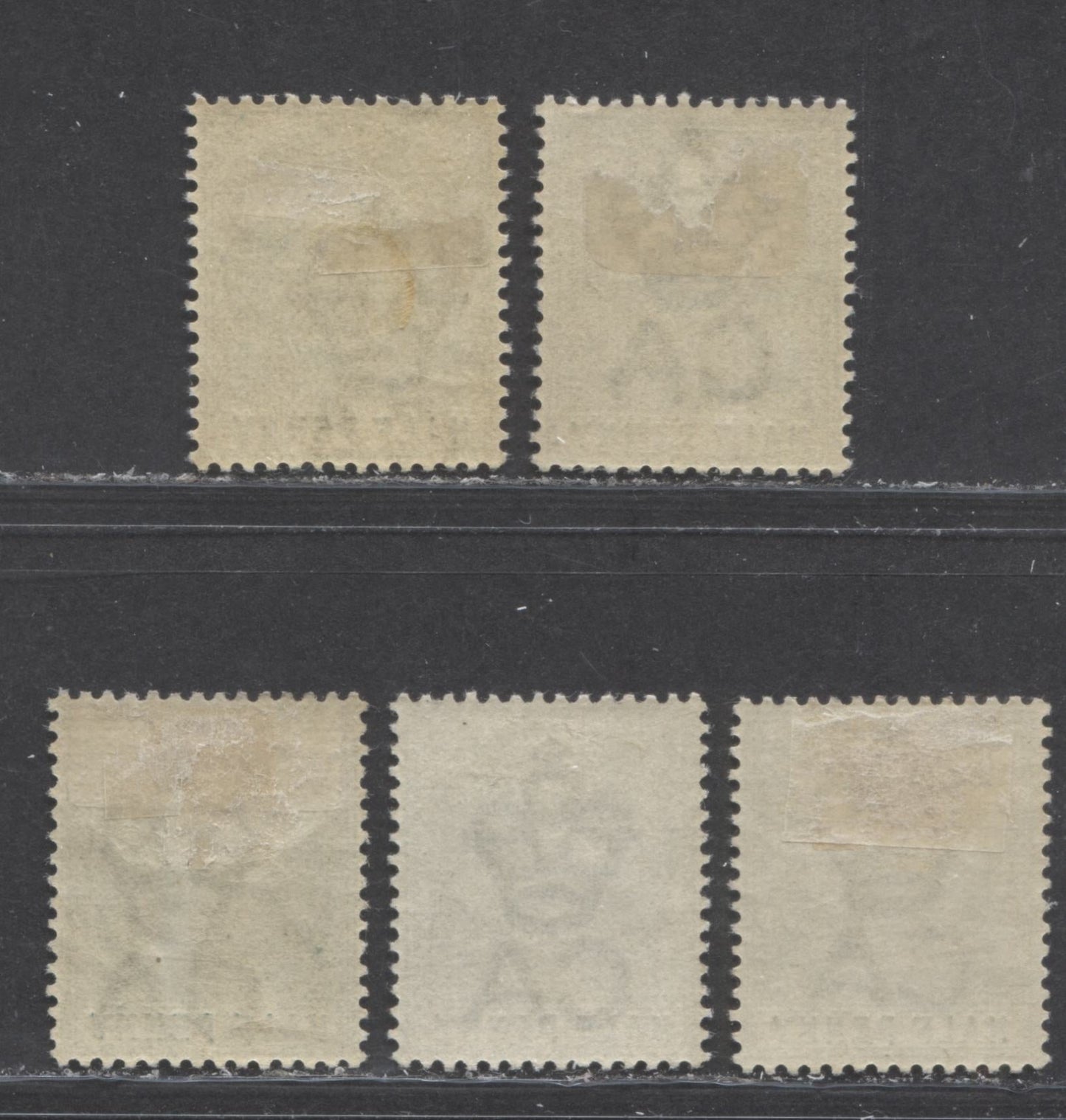 Lot 259 Lagos SG#21 (SC#13) 1/2d Green, Queen Victoria, 1884-1886 Second Crown CA Watermarked Issue, A Mint Group of 5 Different Printings, Likely Between 1900 and 1902, Both Plates 1 and 2, 2022 Scott Classic Cat. $11.25 USD