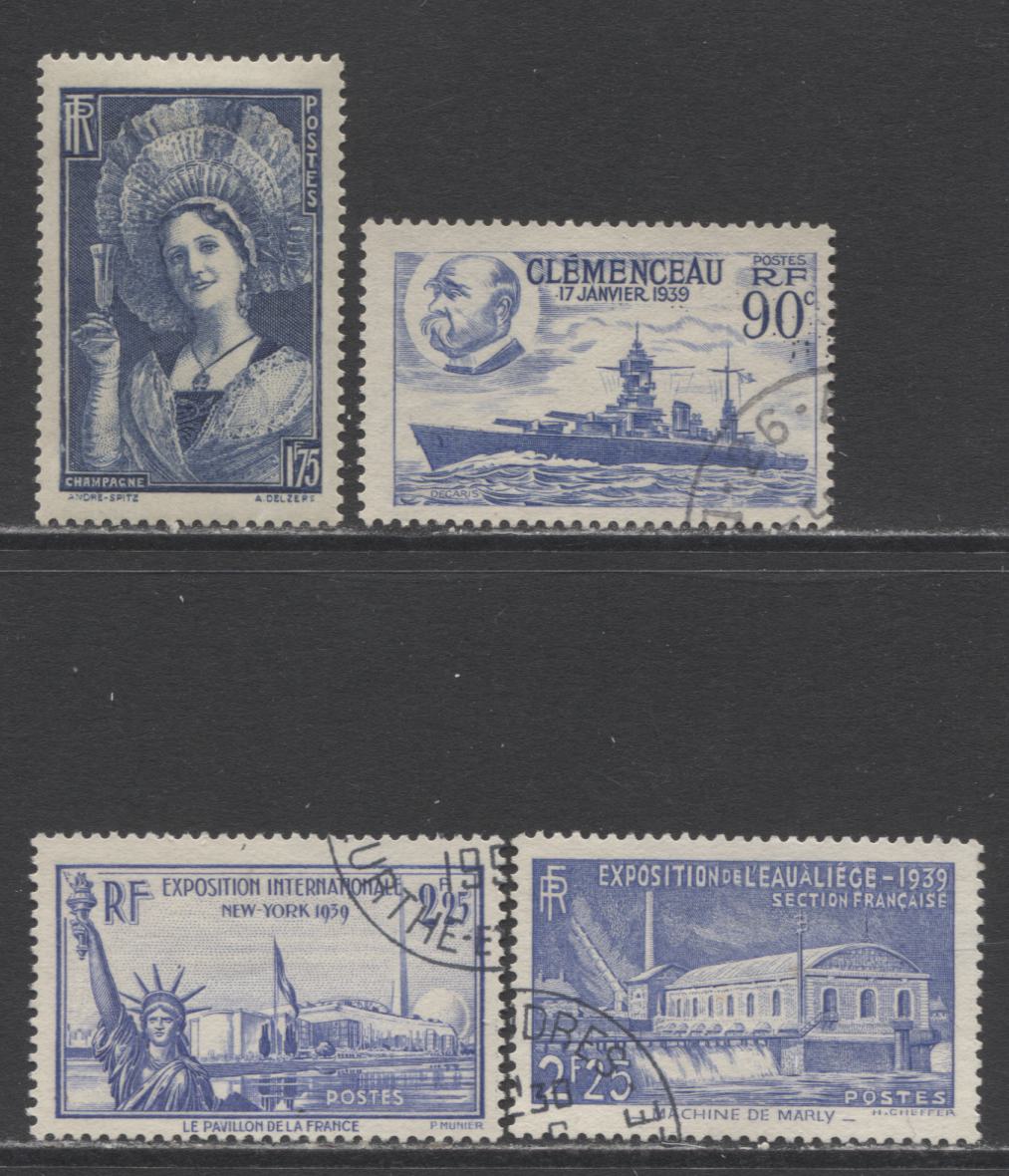 Lot 261 France SC#350/388 1938-1939 Commemoratives, A VFOG & Used Range Of Singles, 2017 Scott Cat. $19.75 USD, Click on Listing to See ALL Pictures