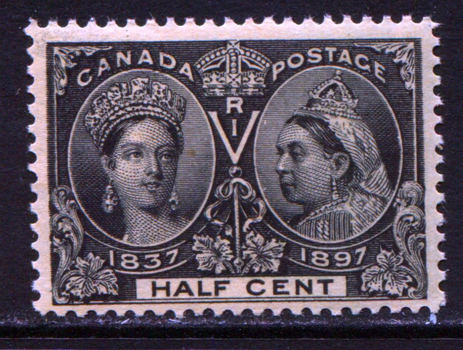 Lot 261 Canada #50 1/2c Black Queen Victoria, 1897 Diamond Jubilee Issue, A VFNH Single