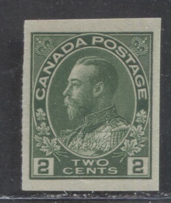 Lot 263 Canada #137F 2c Green King George V, 1924 Admiral Imperforate Issue, A VFNH Fake Imperf Single
