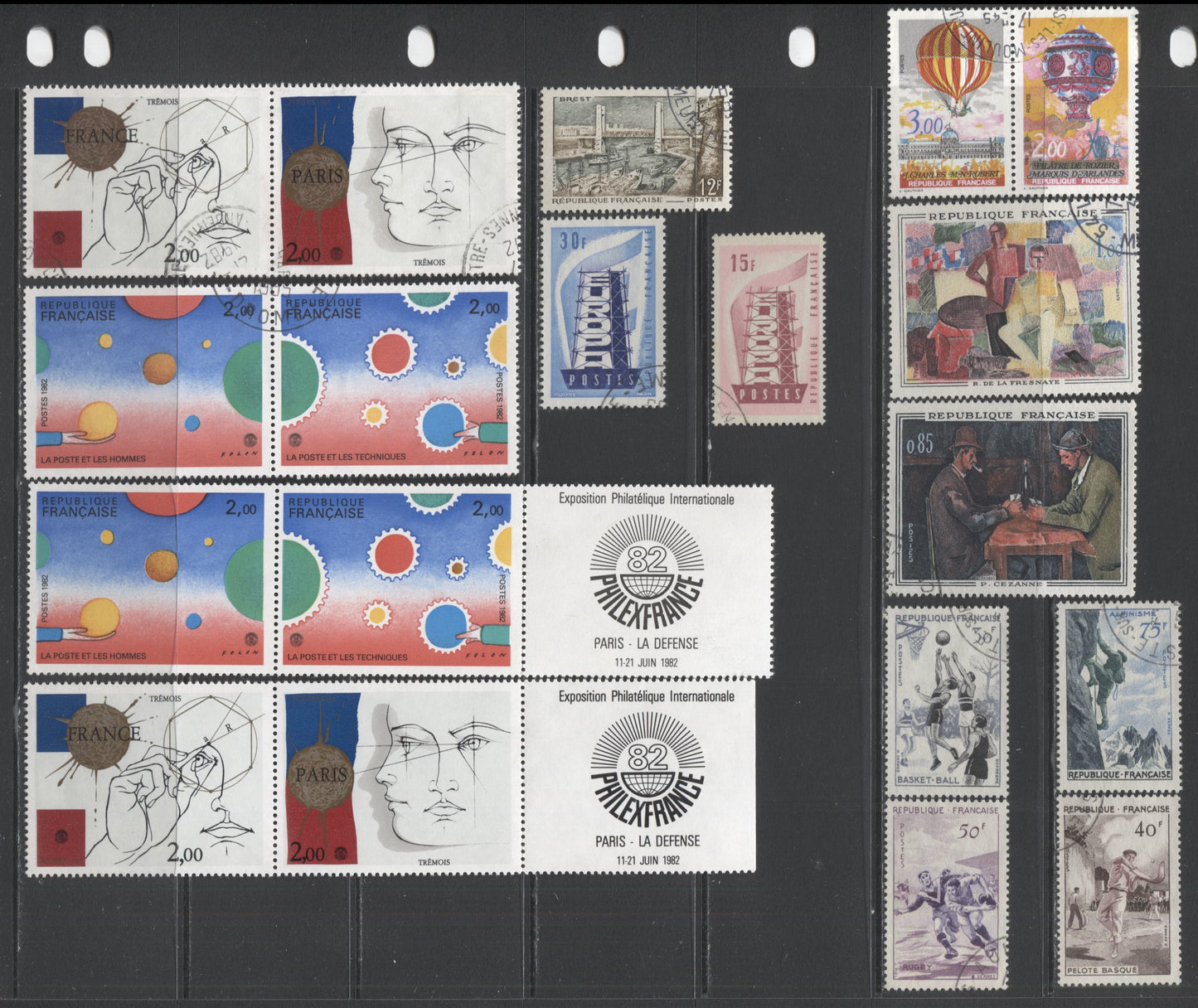 Lot 270 France SC#801/1864a 1956-1983 Commemoratives, A VFOG & Used Range Of Singles, Pairs & Strips Of 3, 2017 Scott Cat. $25.65 USD, Click on Listing to See ALL Pictures