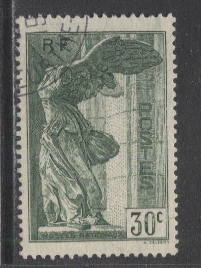 Lot 273 France SC#B66 30c Green 1937 Louvre Semipostal Issue, A VF Used Example, 2022 Scott Classic Cat. $40 USD, Click on Listing to See ALL Pictures