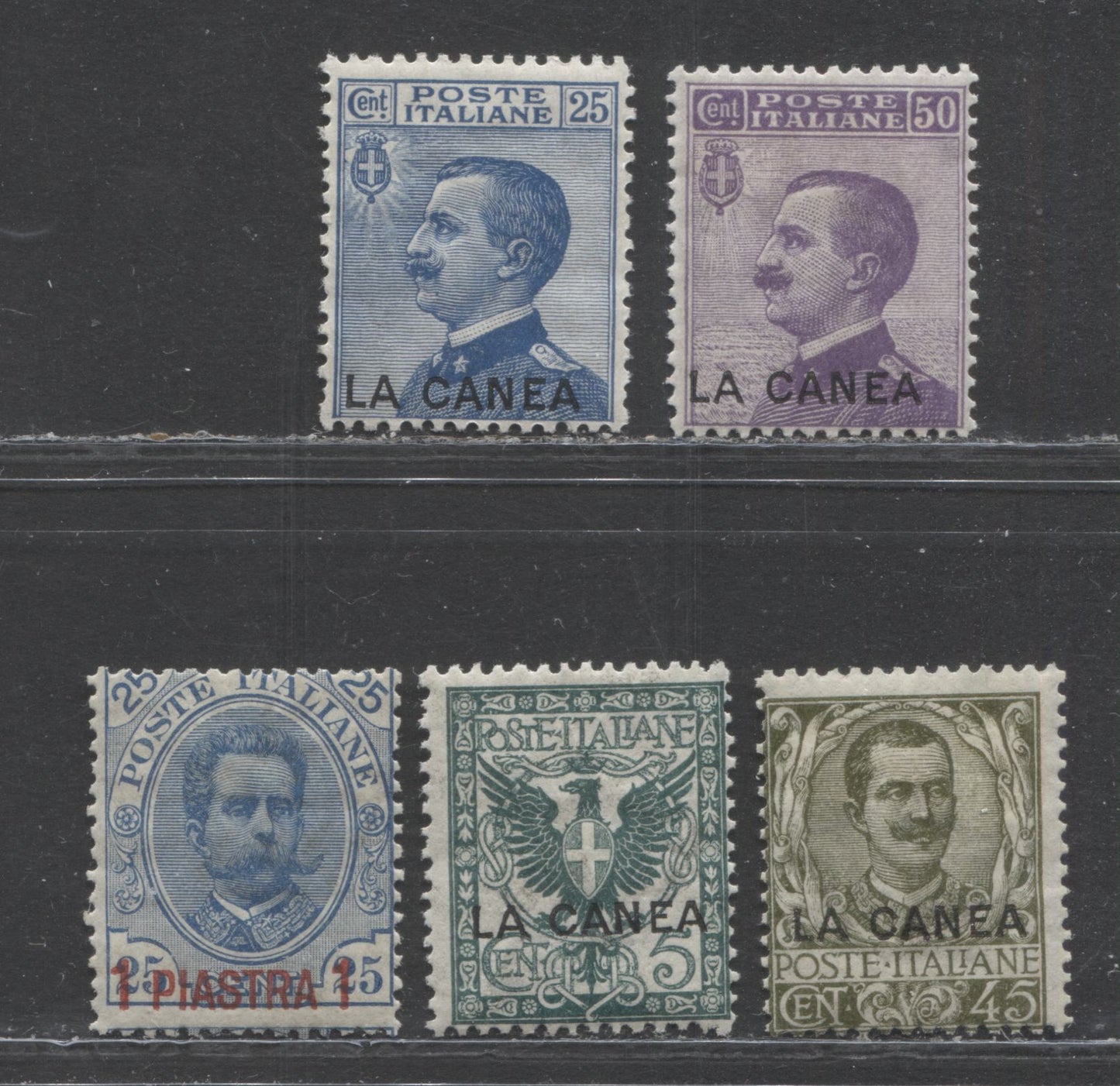 Lot 280 Greece - Italian Offices In Crete SC#1/18 1900-1906 Definitives, A VG/FOG Range Of Singles, 2022 Scott Classic Cat.$30 USD, Click on Listing to See ALL Pictures