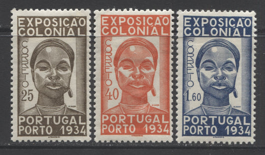Lot 157 Portugal SC#558-560 1934 Colonial Exposition Issue, Fine OG Complete Set, 2022 Scott Classic Cat $51 USD