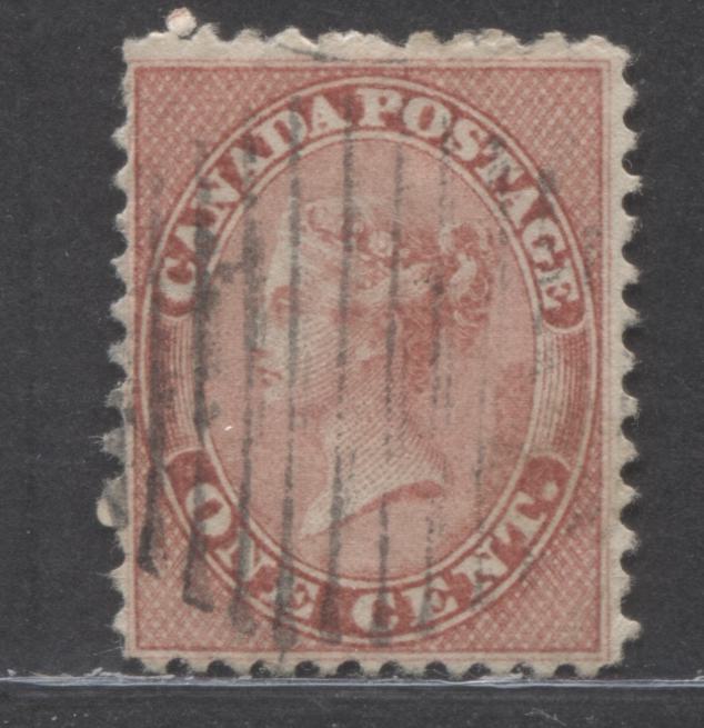 Lot 29 Canada #14viii 1c Rose Queen Victoria, 1859-1864 First Cents Issue, A Very Good Used Single, Perf 12 x 11.75