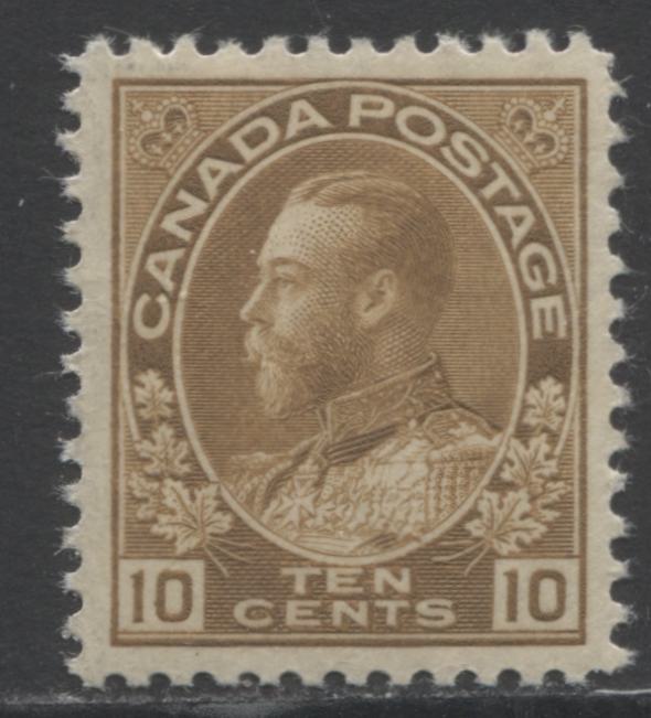 Lot 294 Canada #118 10c Deep Ochre King George V, 1911-1925 Admiral Issue, A VFOG Single