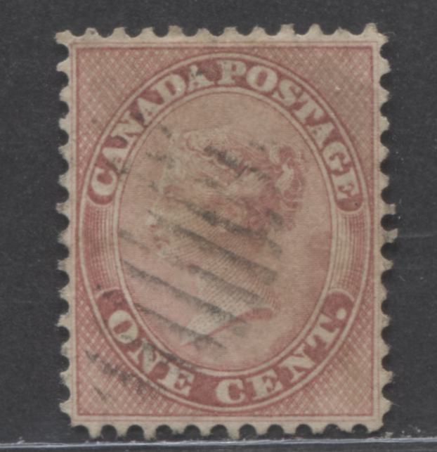 Lot 30 Canada #14viii 1c Rose Queen Victoria, 1859-1864 First Cents Issue, A Very Fine Used Single, Perf 12 x 11.75
