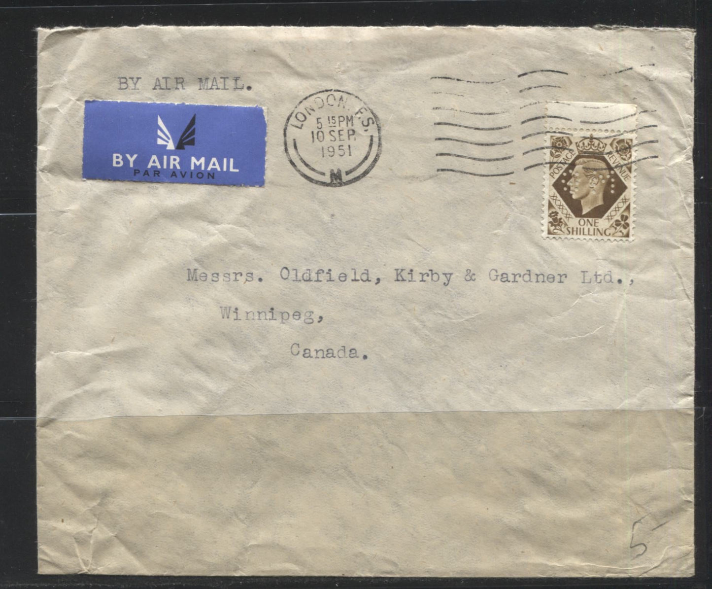 Lot 303 Great Britain, 1940-1951 Censored & Regular Airmail Covers + A Front To Canada