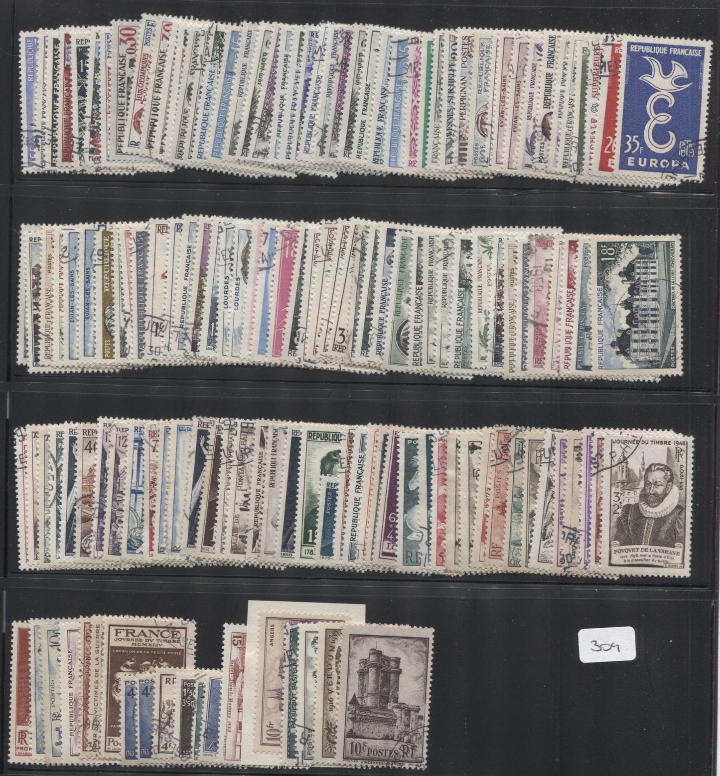 Lot 309 France 1930s-1960s Commemoratives, Definitives, Semipostals & Airmails, A VF Used Range Of 148 Singles, Estimated 2017 Scott Cat. $40 USD, Click on Listing to See ALL Pictures