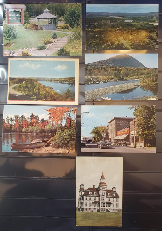 A Group of 7 Postcards From New Brunswick, Showing Various Street, Building and Water Views, From The 1910's, 1950's, 1960's, 1970's and 1990's, Overall VG and VF, Net Est. $4