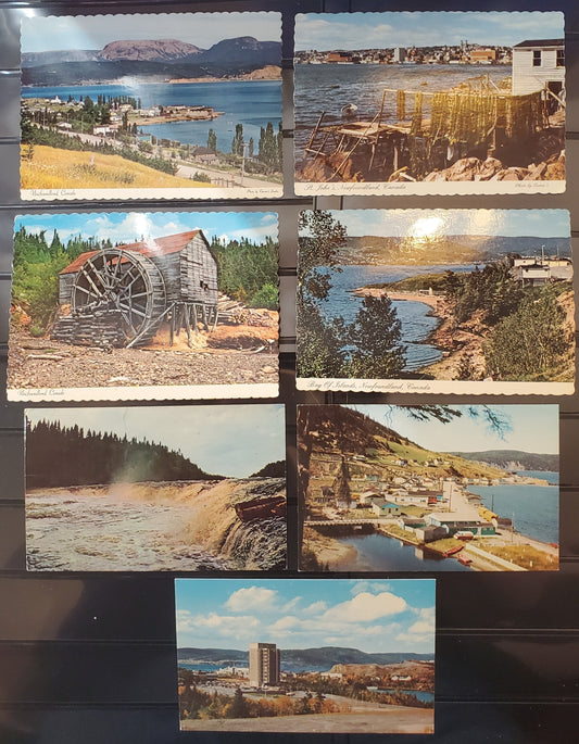 A Group of 7 Postcards From Newfoundland, Showing Various Views, From The 1970's, Overall VF, Net Est. $3