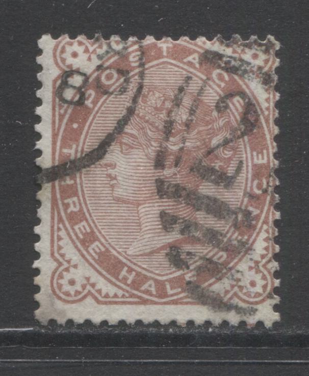 Lot 322 Great Britain SC#80 1.5p Red Brown 1880-1881 Queen Victoria Surface Printed Issue Without Corner Letters, A Very Good Used Example, Est. $15, Click on Listing to See ALL Pictures