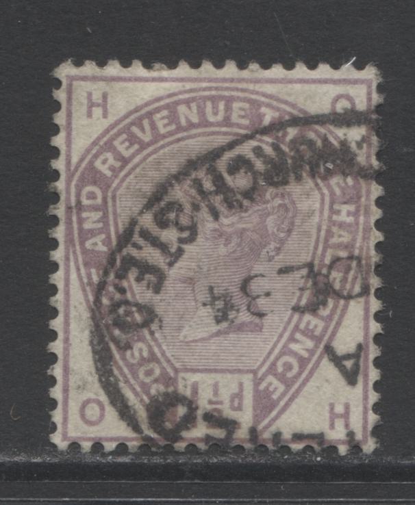 Lot 323 Great Britain SC#99 1.5p Lilac 1883-1884 Lilac and Green Issue, A Very Fine Used Example, 2022 Scott Classic Cat. $65, Click on Listing to See ALL Pictures