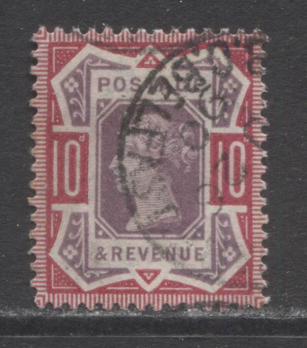 Lot 326 Great Britain SC#121 10d Carmine & Lilac 1887-1900 Jubilee Issue, A Very Fine CDS Example, 2022 Scott Classic Cat. $63, Click on Listing to See ALL Pictures