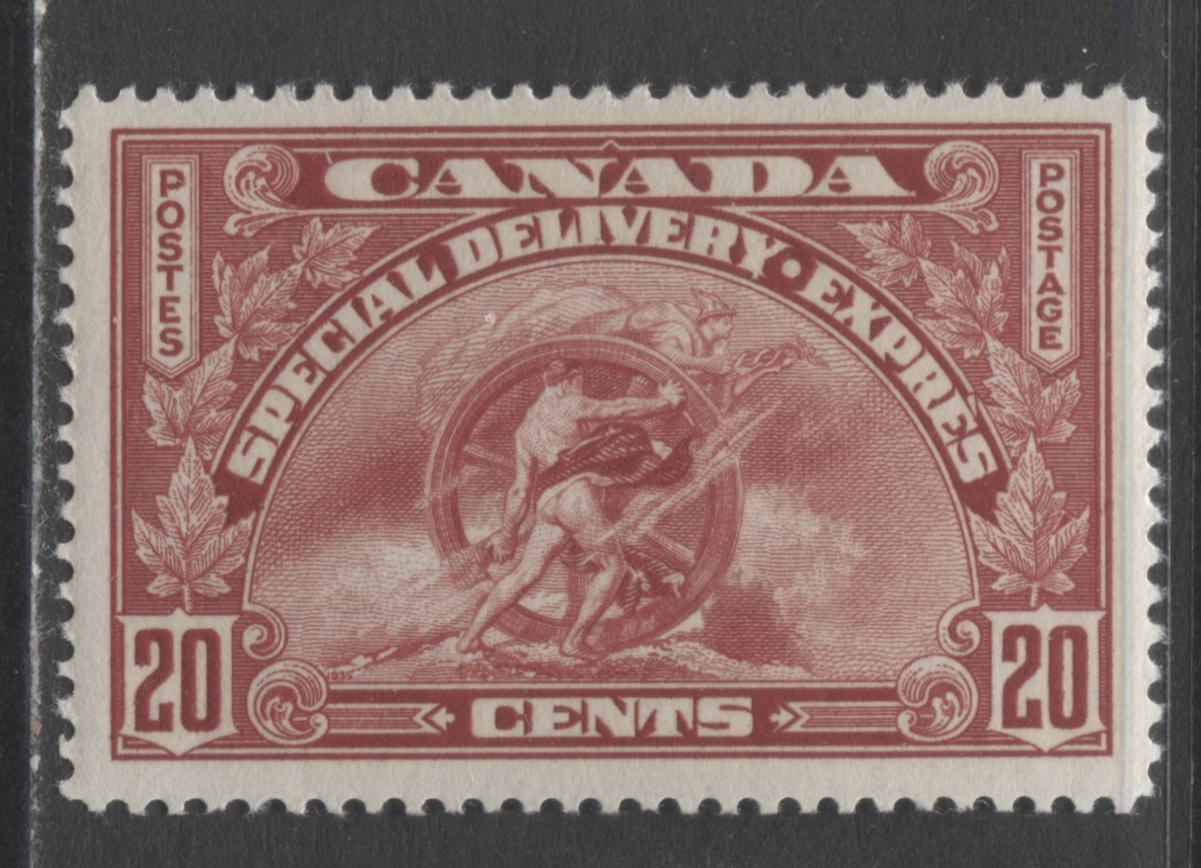 Lot 327 Canada #E6 20c Dark Carmine Mercury, 1935 Special Delivery Issue, A VFNH Single On Vertical Wove Paper With Deep Cream Gum