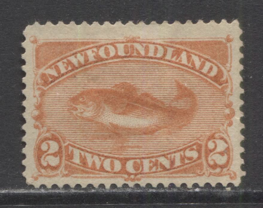 Lot 329 Newfoundland #48 2c Red Orange Codfish, 1880-1896 Third Cents Issue, A Fine Unused Single