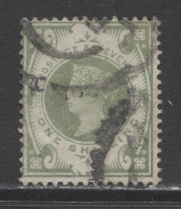 Lot 332 Great Britain SC#112 1sh Green 1887-1892 Jubilee Issue, A Very Good Used Example, Est. $15, Click on Listing to See ALL Pictures