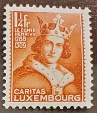 Lot 334 Luxembourg SC#B55-B57 1933 Count Henry VII Semi-Postal Issue, 3 VFNH Singles, 2017 Scott Cat. $45 USD, Click on Listing to See ALL Pictures