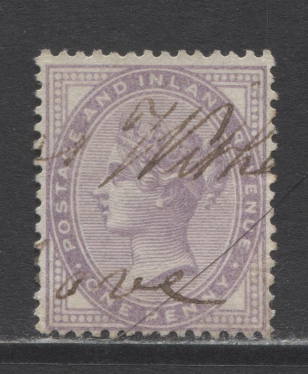 Lot 338 Great Britain SC#88 1d Lilac Queen Victoria 1881 Surface Printed Issue, A Fine/Very Fine Used Example of the Scarce Die 1, 2022 Scott Classic Cat. $32.50, Click on Listing to See ALL Pictures