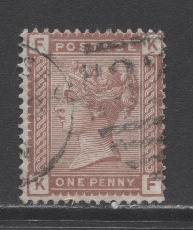 Lot 341 Great Britain SC#79 1d Red Brown 1880-1881 Surface Printed Issue,  A Very Fine Used Example, 2022 Scott Classic Cat. $12.50, Click on Listing to See ALL Pictures