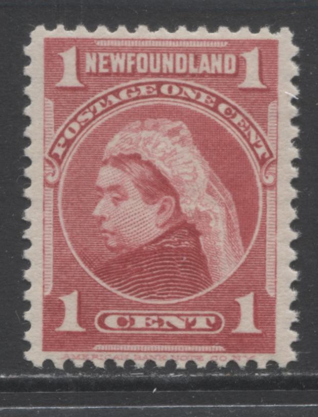 Lot 342 Newfoundland #79 1c Carmine Rose Queen Victoria, 1897-1901 Royal Family Issue, A VFNH Example On Horizontal Wove Paper