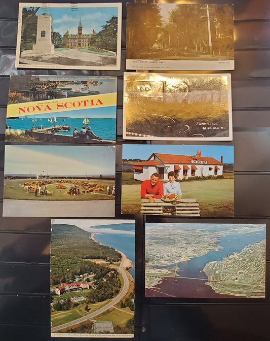 A Group of 8 Postcards From Nova Scotia, Showing Various Views, From The 1900's, 1940's-1970's, Overall VG and VF, Net Est. $5