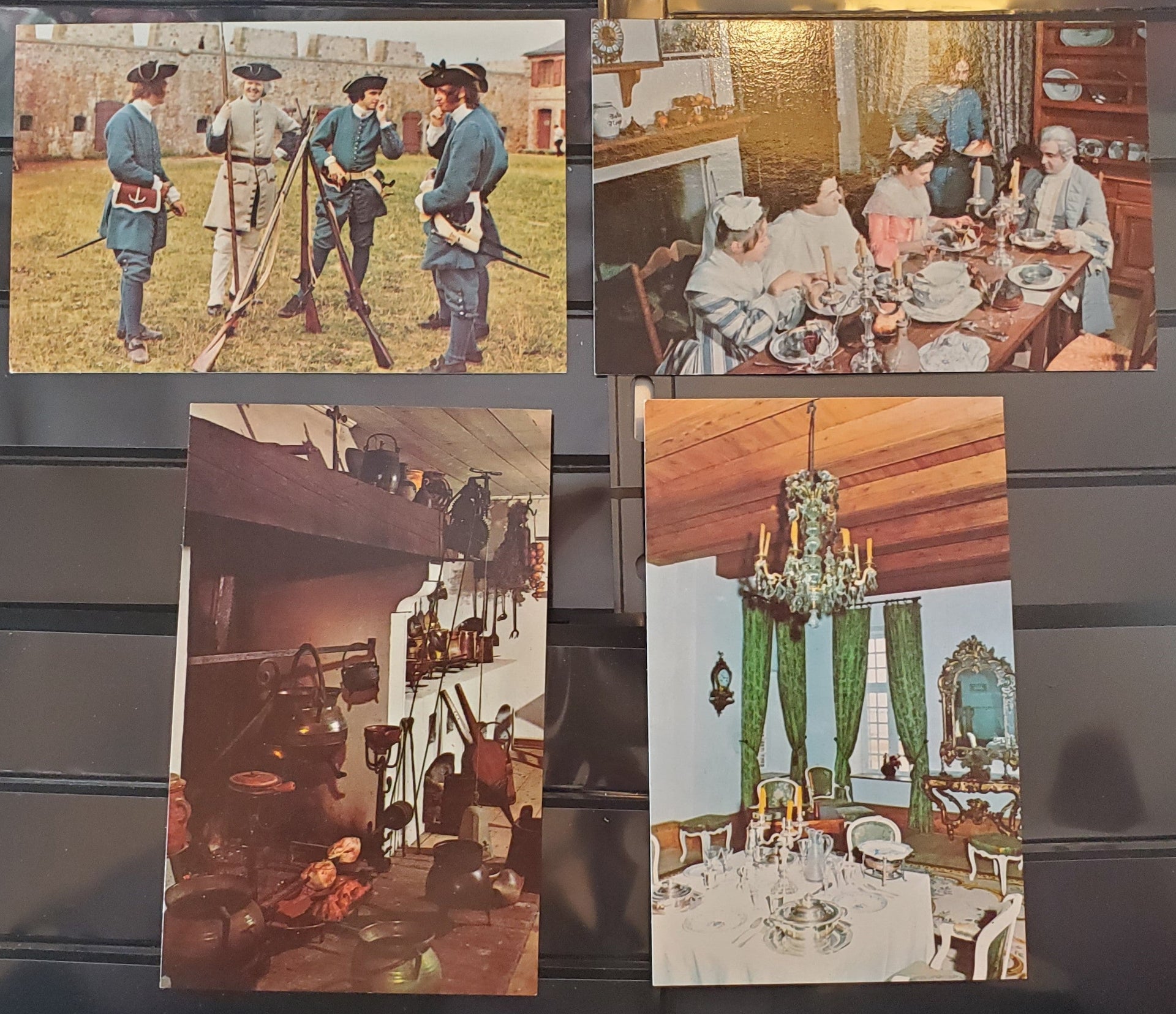 A Group of 4 Postcards From Louisburg, Nova Scotia, Showing The Fortress, From The 1970's, Overall VF, Net Est. $2