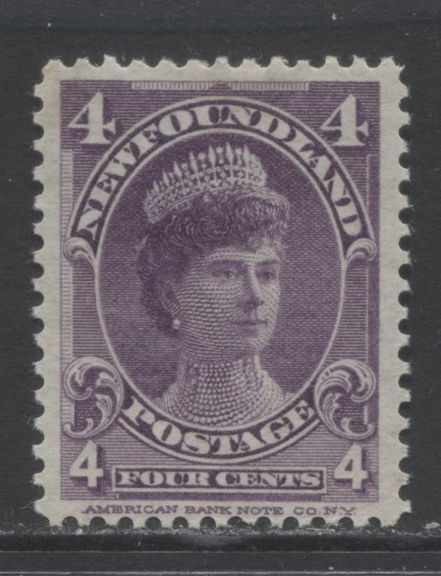 Lot 347 Newfoundland #84 4c Purple Duchess of York, 1897-1901 Royal Family Issue, A VFNH Example On Hard Horizontal Wove Paper