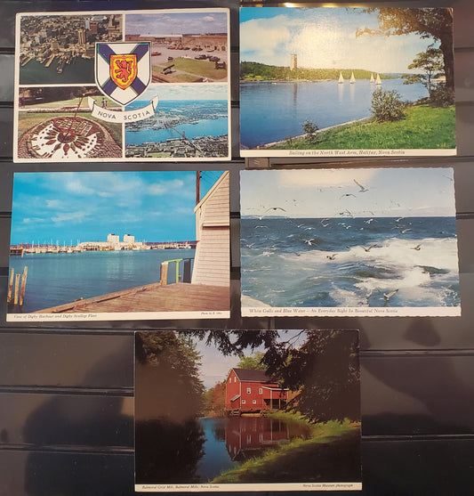 A Group of 5 Postcards From Nova Scotia, Showing Various Views, From The 1970's-1980's, Overall VG and VF, Net Est. $2