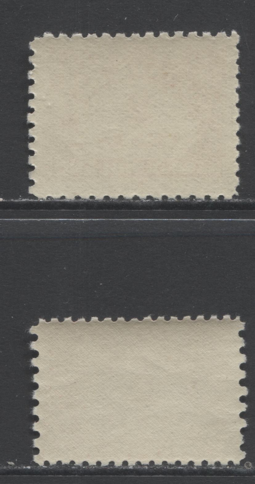 Lot 349 Newfoundland #J2-J2a 2c Vermillion, 1939 Postage Dues, 2 VFNH Singles Showing Perfs 11x9 & 10-10.5