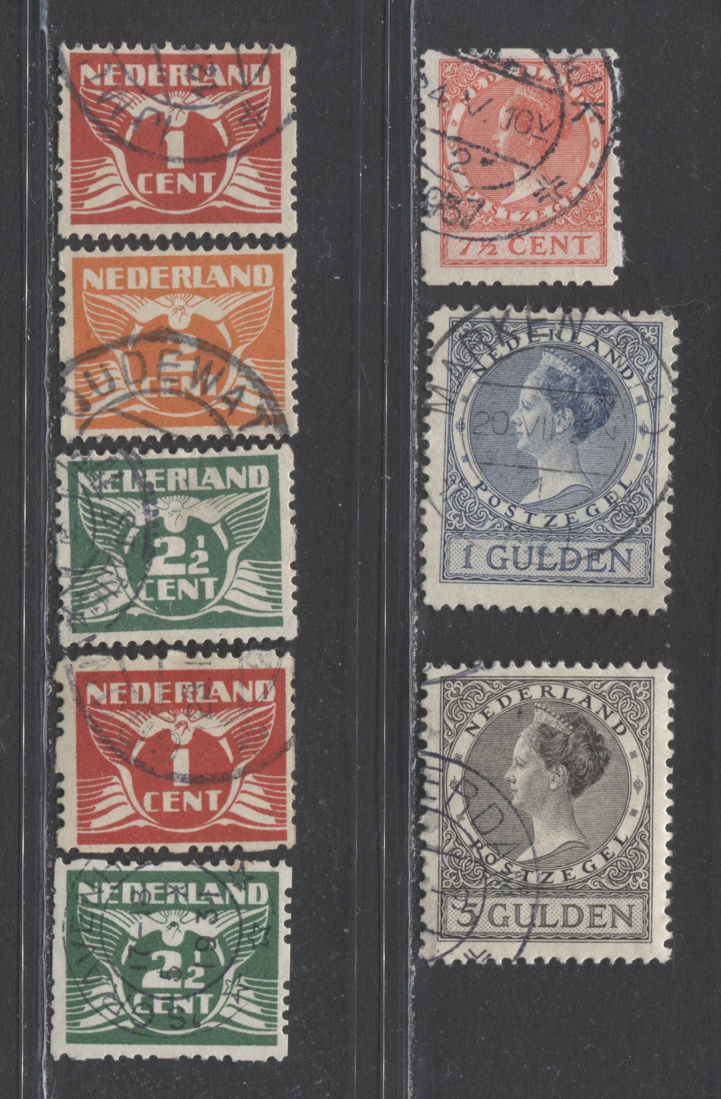 Lot 351 Netherlands SC#142a/175a 1925-1932 Definitives, A F/VF Used Range Of Singles, 2022 Scott Classic Cat.$9.05 USD, Click on Listing to See ALL Pictures