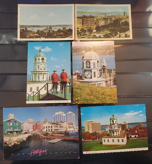 A Group of 6 Postcards From Halifax, Nova Scotia, Showing The Old Town Clock and Other Views, From The 1940's, 1960's-1980's, Overall Fine and VF, Net Est. $4