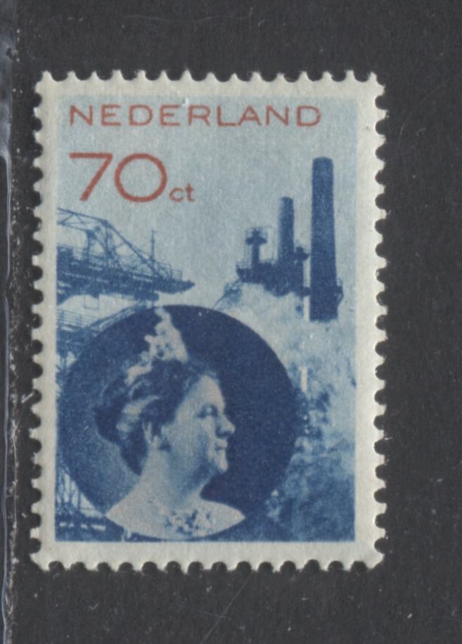 Lot 354 Netherlands SC#195a 70c Deep Blue, Perf 14.5 x 13.5 1931 Queen Wilhelmina Issue, A VFNH Example, 2022 Scott Classic Cat. $190 USD, Click on Listing to See ALL Pictures