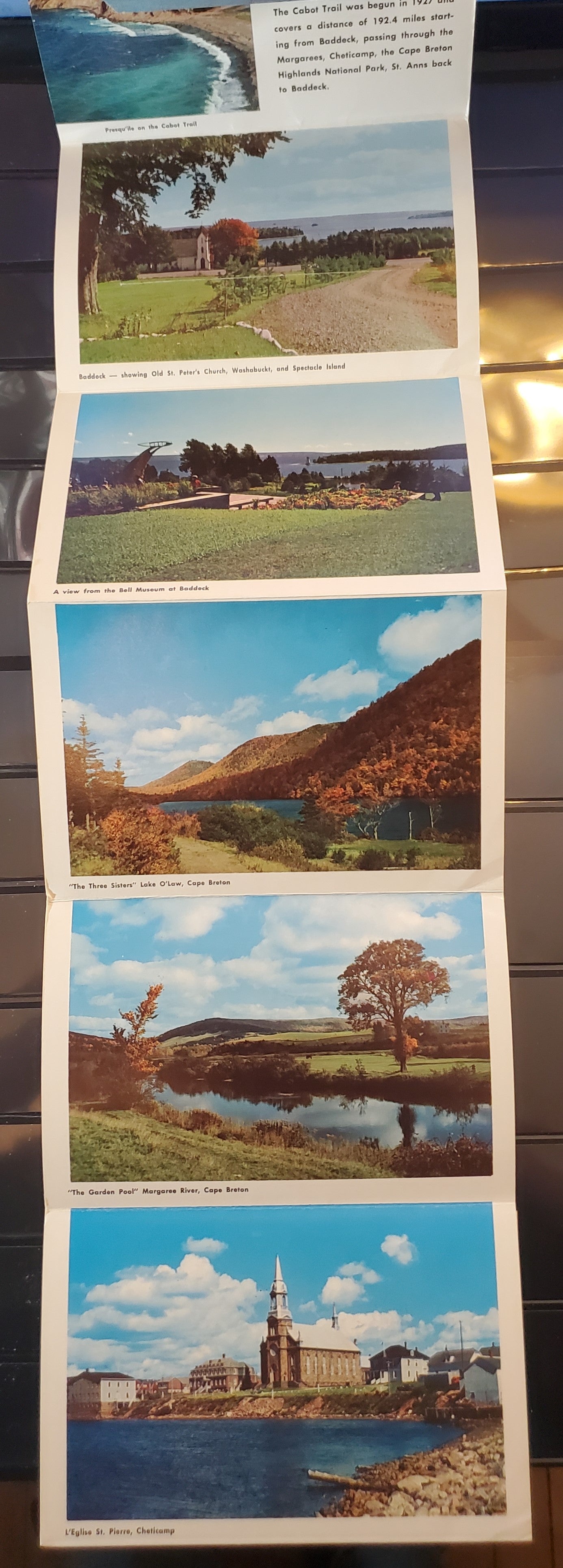 A Group of 2 Souvenir Postcard Folders From Cape Breton, Nova Scotia, Showing Various Scenic Views, From The 1960's, Overall VF, Net Est. $10