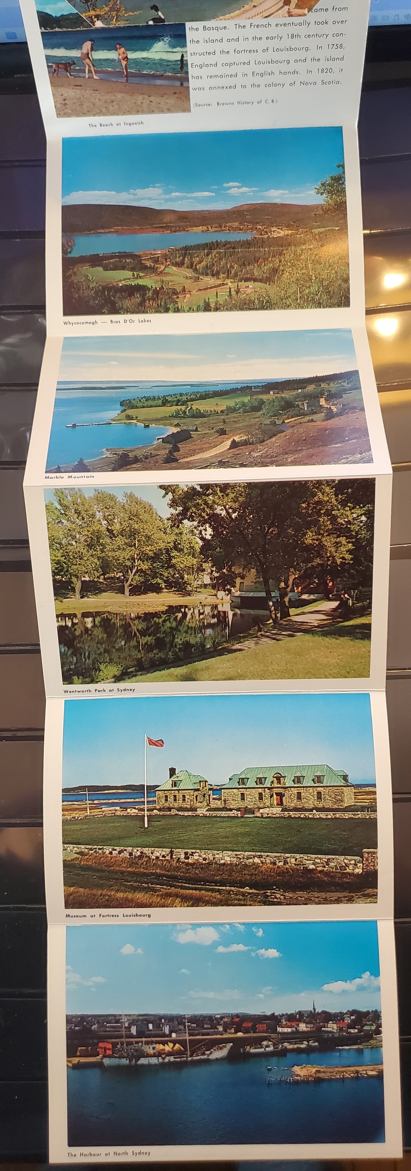 Lot 357 A Group of 2 Souvenir Postcard Folders From Cape Breton, Nova Scotia, Showing Various Scenic Views, From The 1960's, Overall VF, Net Est. $10