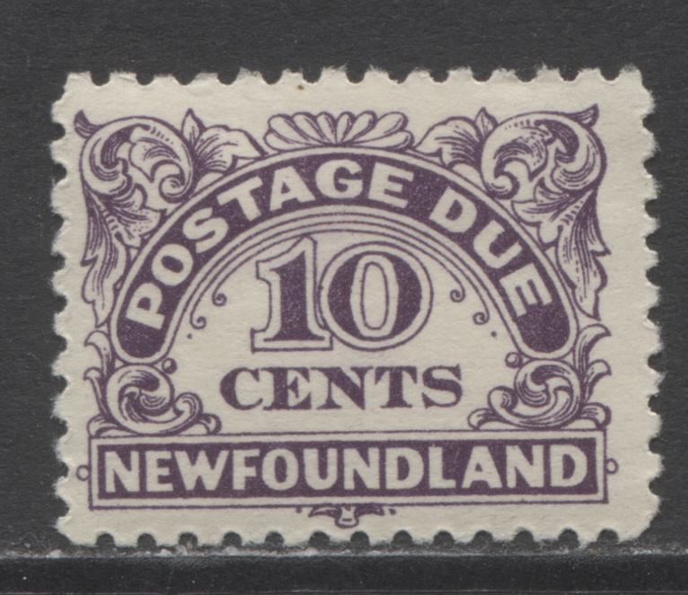 Lot 358 Newfoundland #J7 10c Dark Violet, 1939 Postage Dues, A VFOG Single