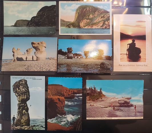 A Group of 8 Postcards From Quebec, Showing Various Coastal Scenes, From The 1910's and 1970's-1990's, Overall Fine and VF, Net Est. $7