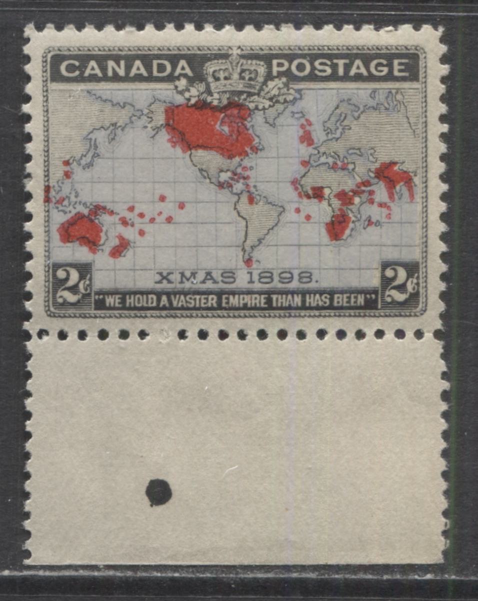 Lot 363 Canada #85 2c Black, Lavender and Carmine Mercator's Projection, 1898 Imperial Penny Postage Issue, A VFNH Example