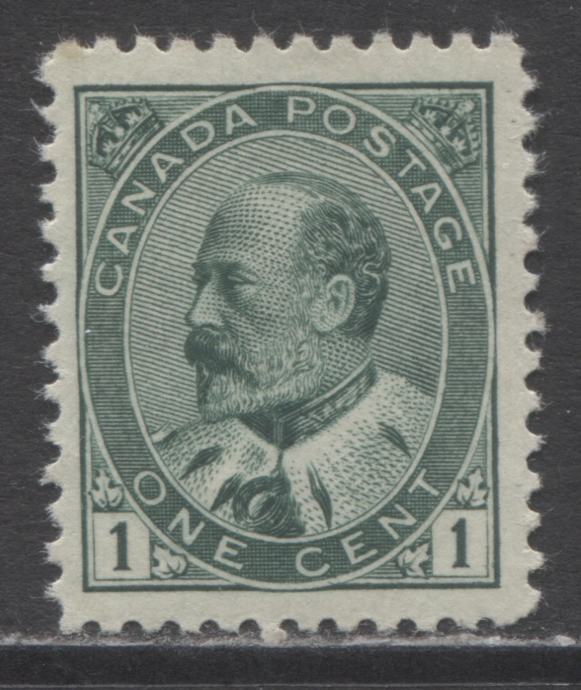 Lot 365 Canada #89i 1c Deep Green King Edward VIII, 1903-1908 King Edward VII Issue, A VFNH Example