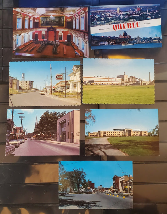 A Group of 7 Postcards From Quebec, Showing Various Views, From The 1960's-1970's, Overall VF, Net Est. $4