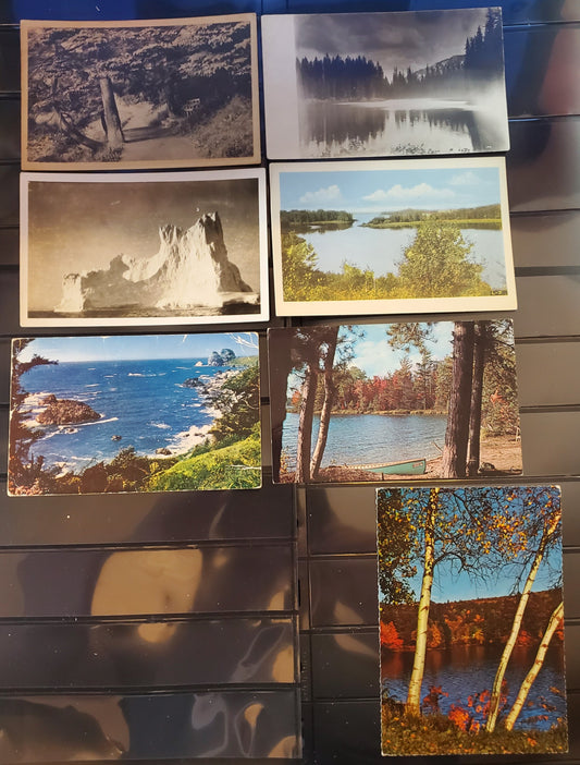 A Group of 7 Postcards From Quebec, BC or Alberta and Maritimes, Showing Various Views, From The 1930's, 1950's and 1960's, Overall VG and VF, Net Est. $5