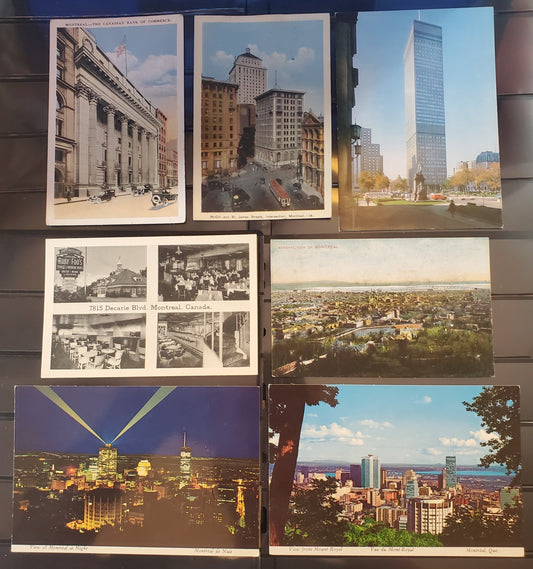 A Group of 7 Postcards From 1930's, 1950's and 1960's, Showing Various Views and Buildings, From The 1910's-1920's and 1950's-1960's, Overall VF, Net Est. $6
