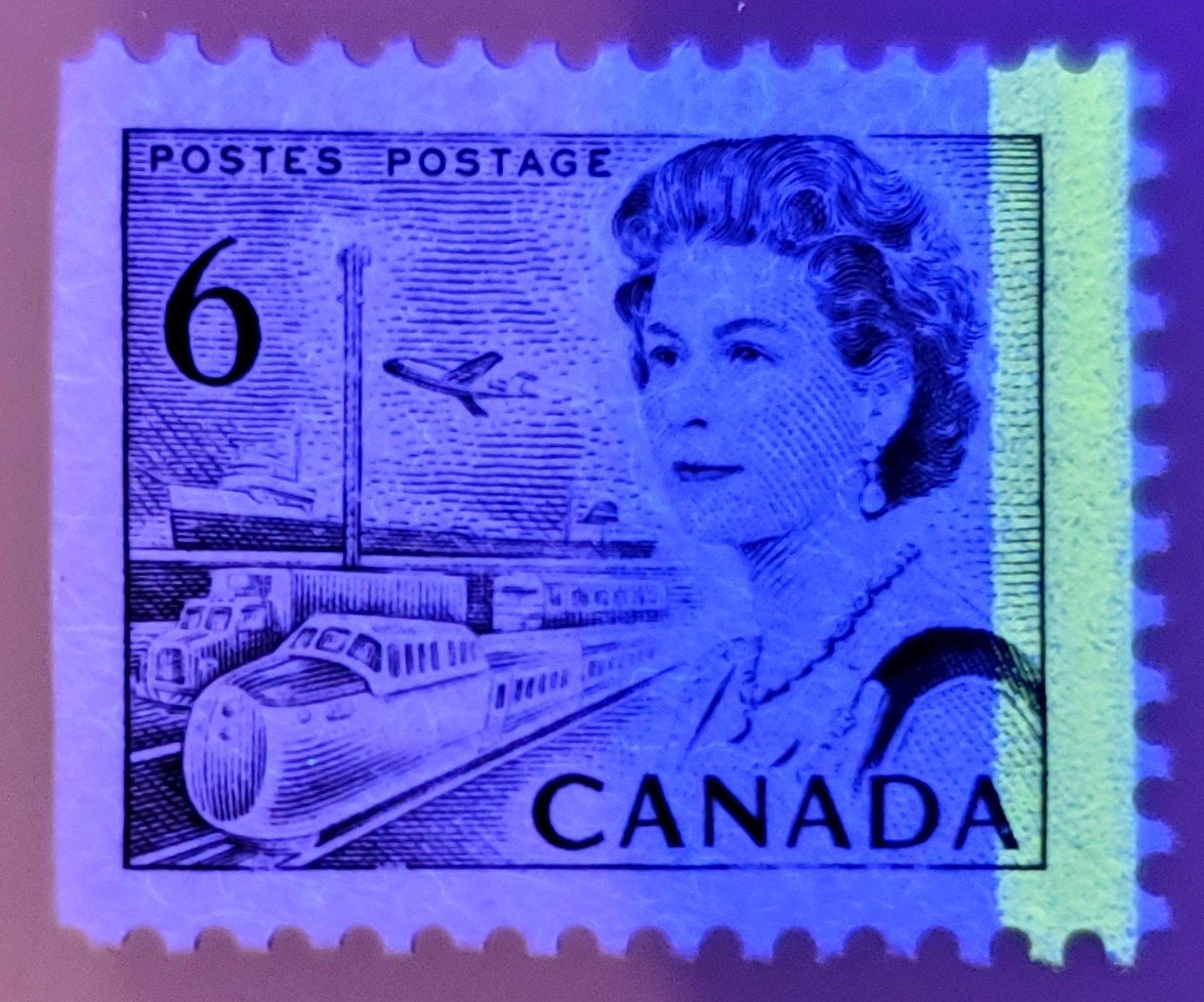 Lot 37 Canada #460cpxvi 6c Black Queen Elizabeth II, 1967-1973 Centennial Issue, A VFNH G2aR OP2 Booklet Single On MF-fl Paper, Die 2, PVA Gum