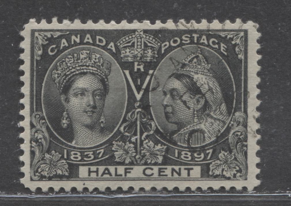 Lot 46 Canada #50 1/2c Grey Black Queen Victoria, 1897 Diamond Jubilee Issue, A VF Used Example