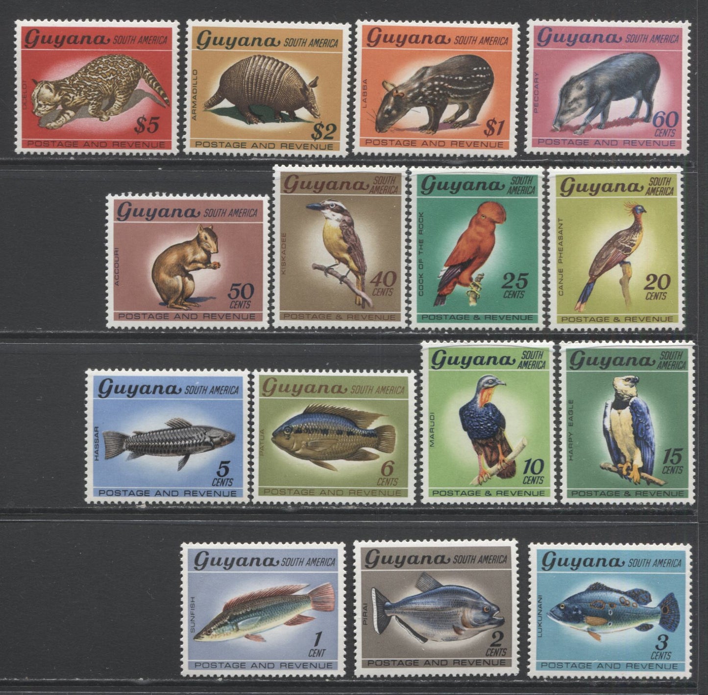 Lot 5 Greenland SC#39-53 1968 Wildlife Definitives, A VFNH Range Of Singles, 2017 Scott Cat. $17.45 USD, Click on Listing to See ALL Pictures