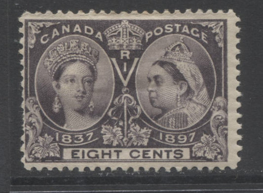 Lot 55 Canada #56 8c Dark Violet Queen Victoria, 1897 Diamond Jubilee Issue, A Very Good OG Single
